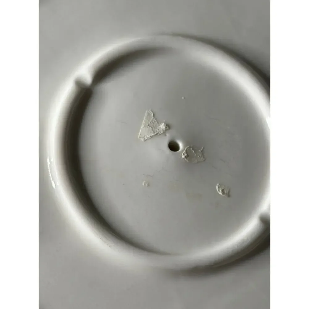 White Ceramic Owl Ring Holder Trinket Dish Jewelry Organizer Vanity Decor